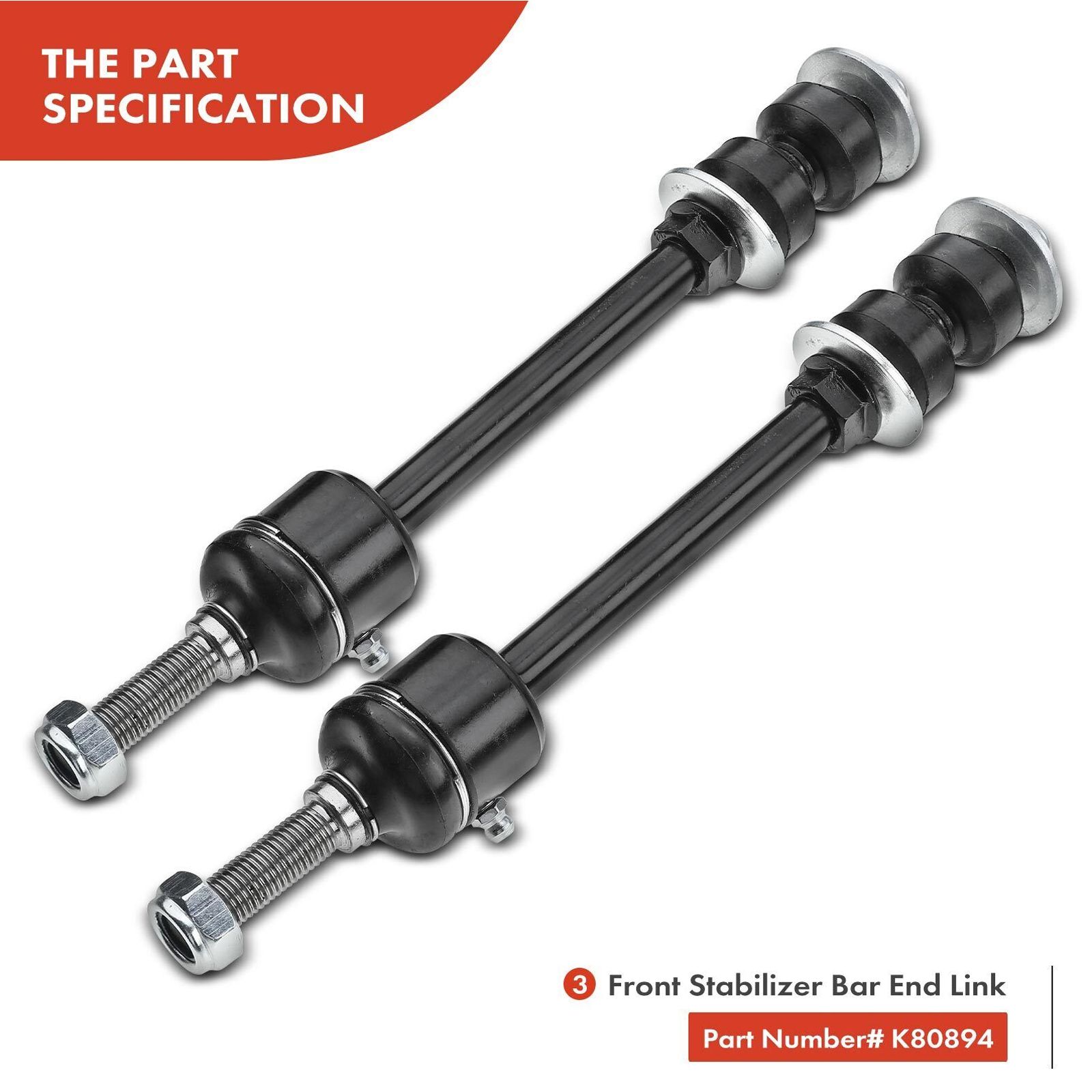 4x Front Lower Control Arm & Sway Bar End For 2011-2018 1500 Outdoorsman 4WD