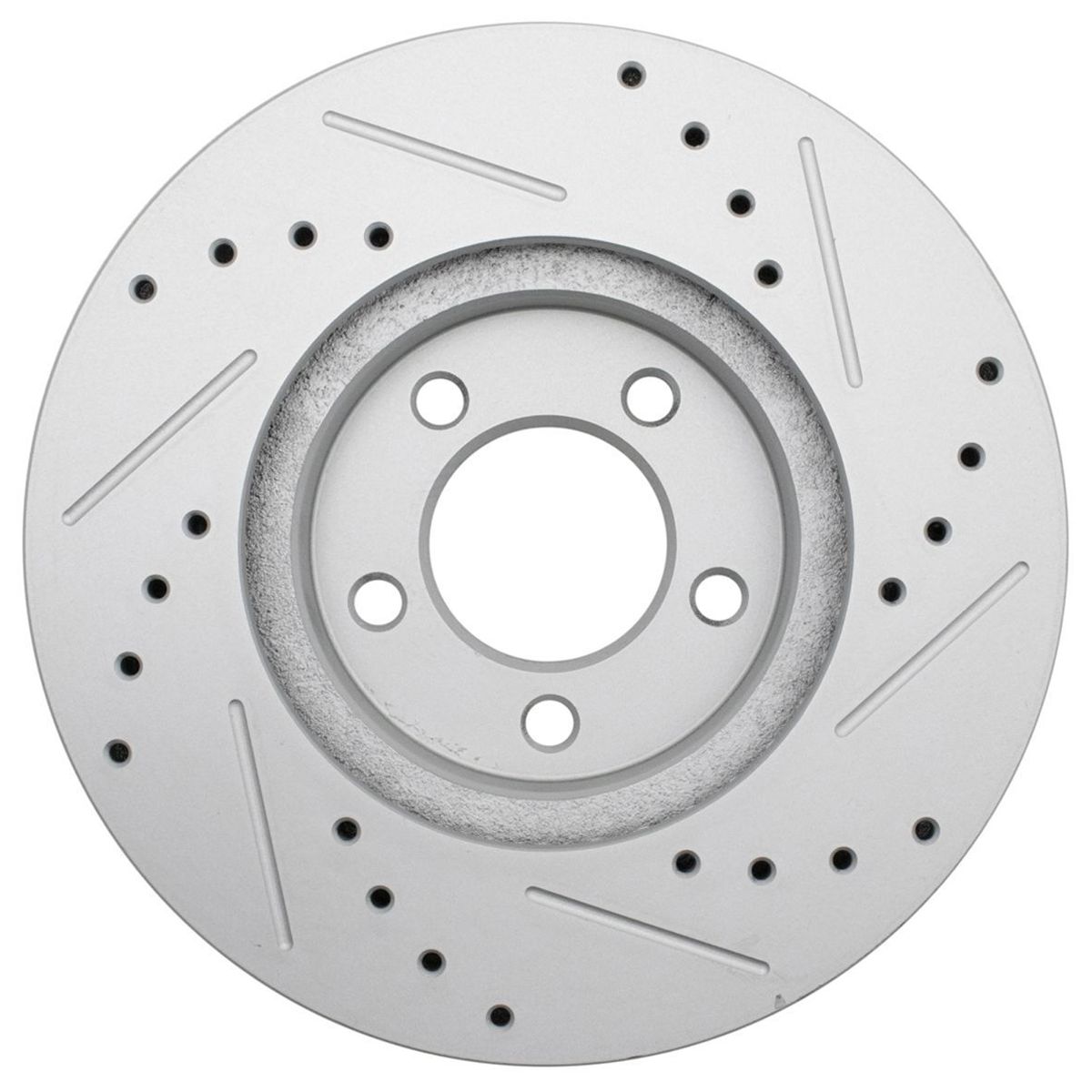 Brake Rotor Drilled Slotted Front Coated