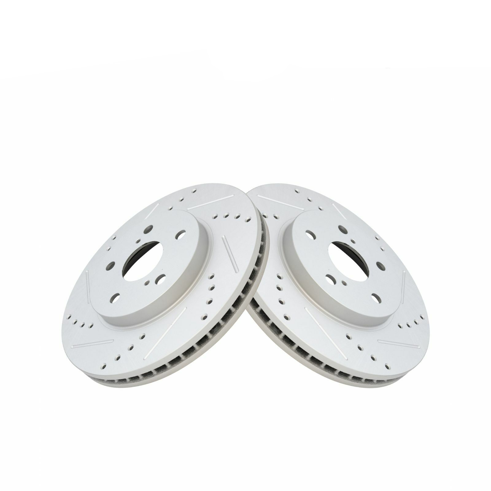 Performance Brake Rotor Drilled & Slotted Front Coated Pair For Lexus Toyota
