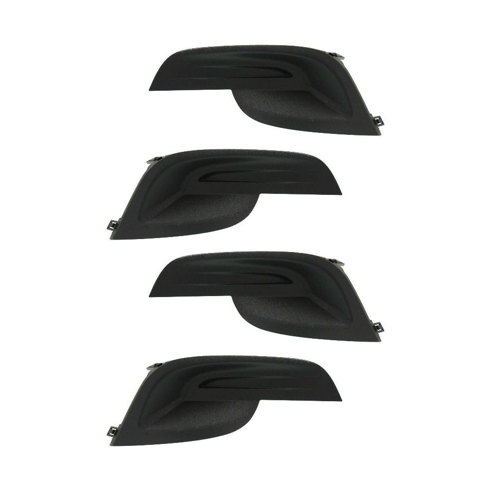 4 PCS - Set Front Bumper Fog Light Covers Textured For 2013-2015 Nissan Altima -15