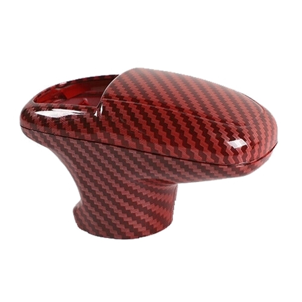 2 Sets Of - Red Carbon Fiber Center Gear Shift Knob Cover Trim