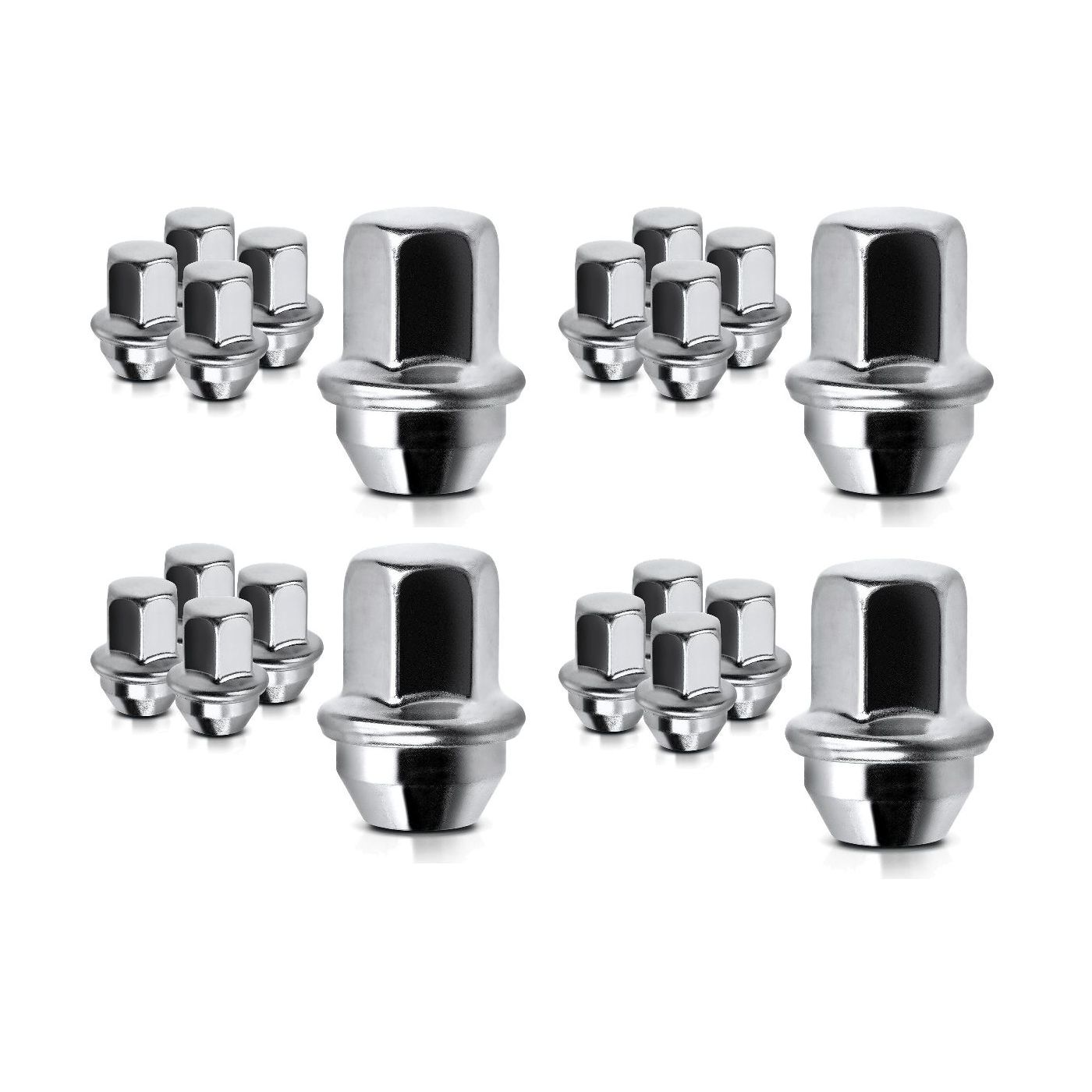 20 PCS - M12-1.5 Zinc Flattop Wheel Lug Nut For Chevy Impala Equi Cadillac Buick