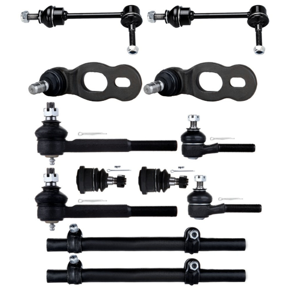 12pcs Front Ball Joints Tie Rods Sway Bars For 1998-2001 2002 Lincoln Town Car