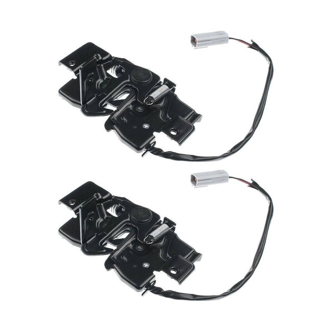 2 Sets Of - Hood Lock Release Latch Actuator Bonnet For Mazda 2006-08 6 W/Alarm