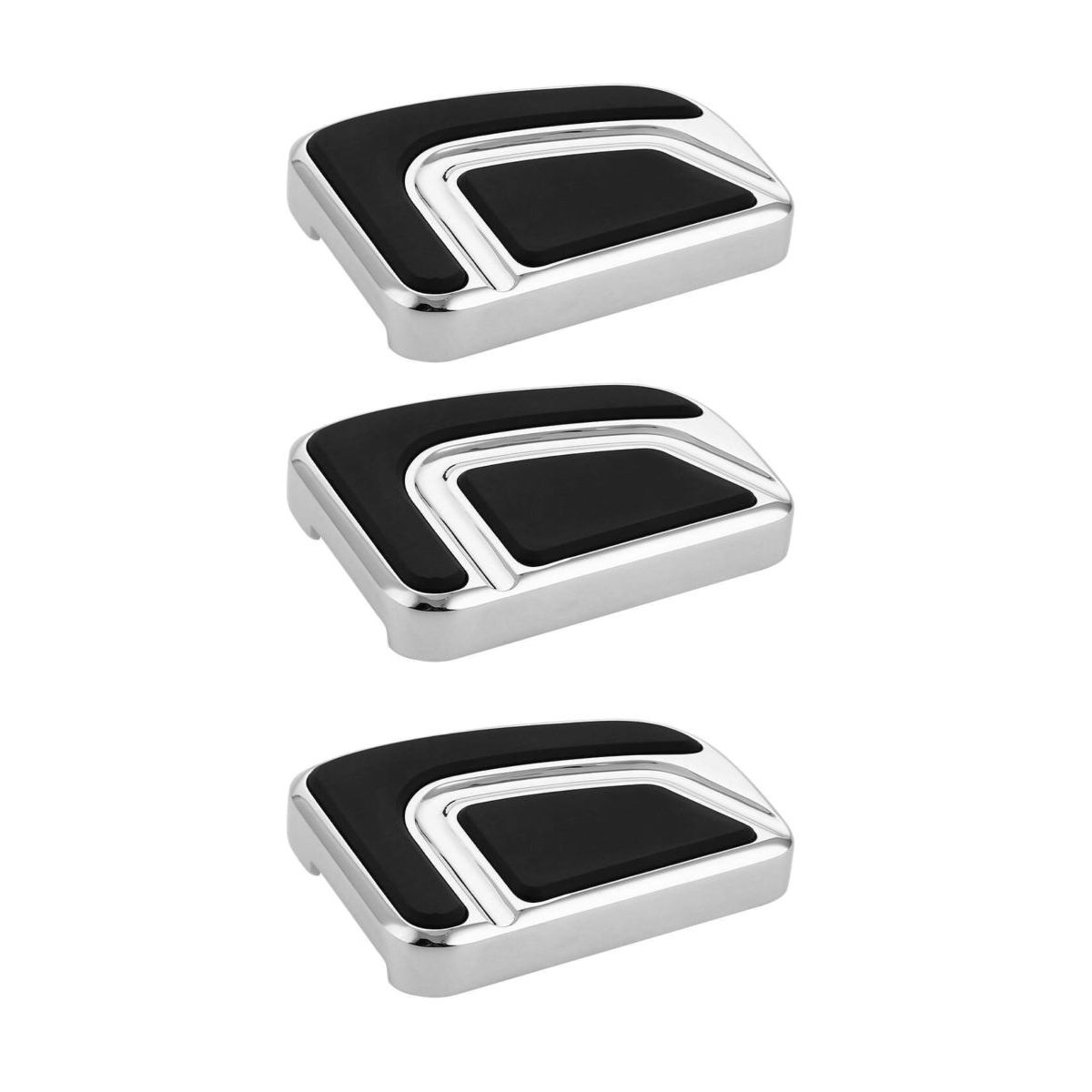 3 Sets Of - Chrome Large Brake Pedal For 1996-2017 Harley-Davidson Road