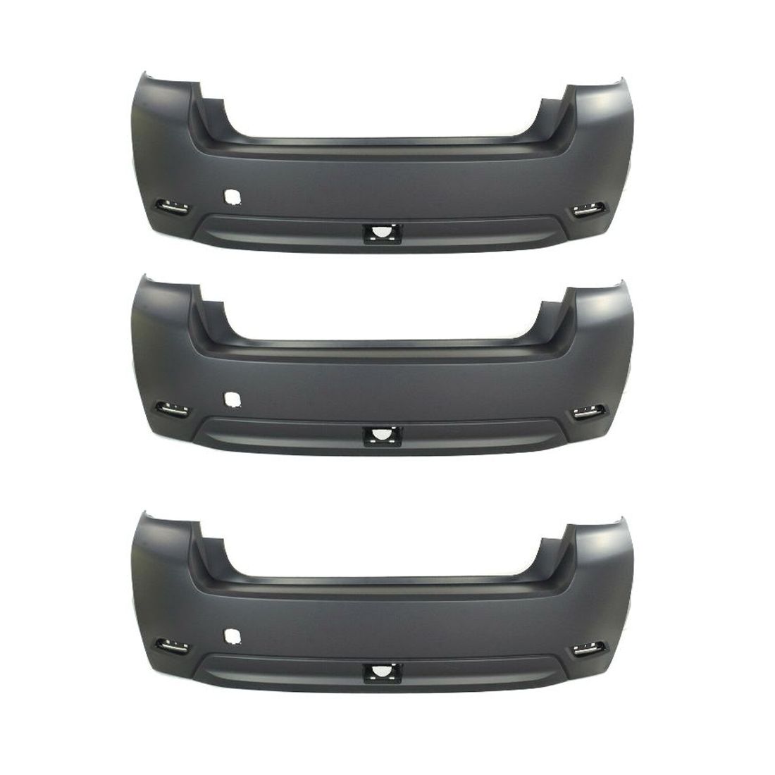 3 Sets Of - Bumper Cover Facial Rear For 2012-2016 Subaru Impreza SU1100169