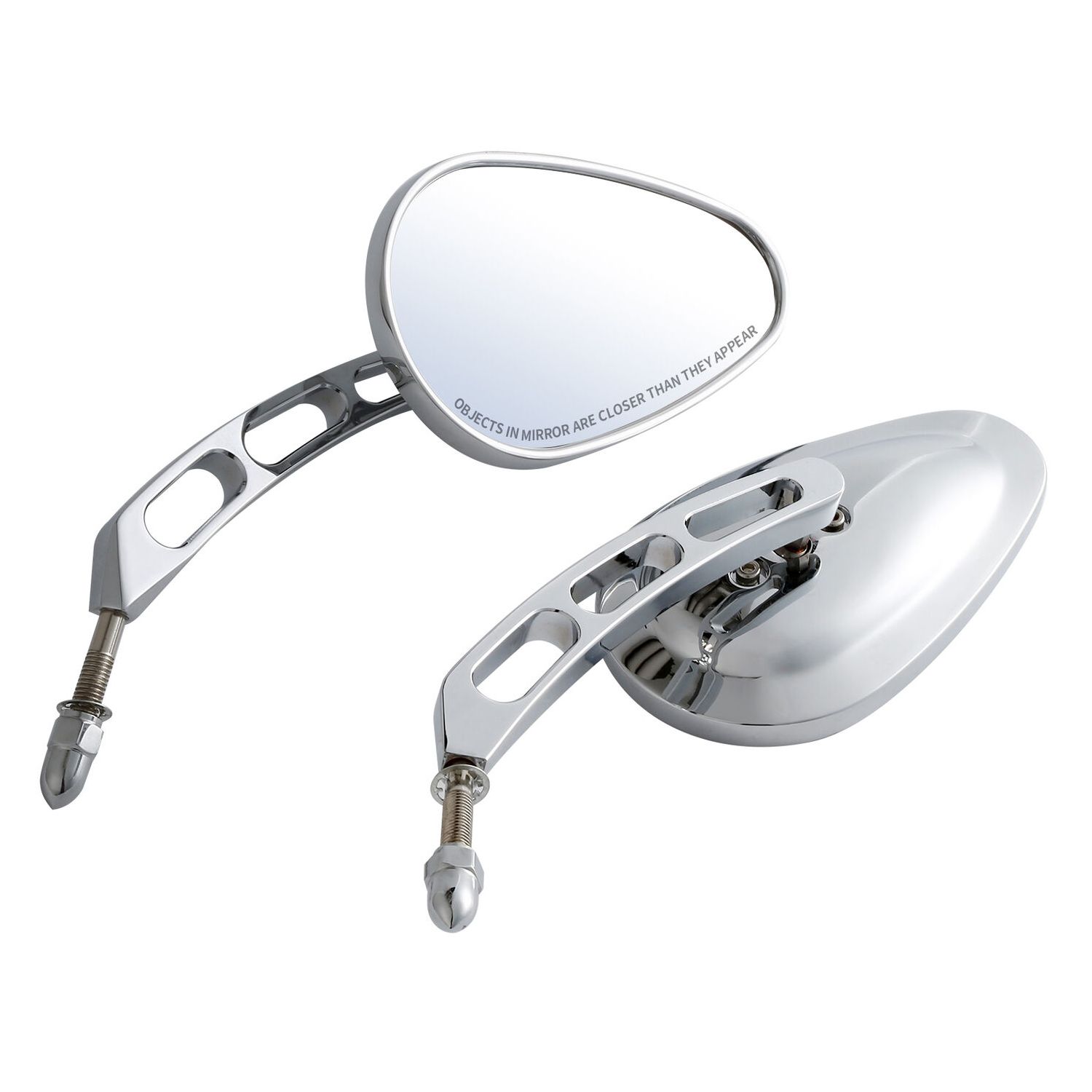 Chrome Rear-View Mirrors For 2015-2016 Harley-Davidson Electra Glide Low Road