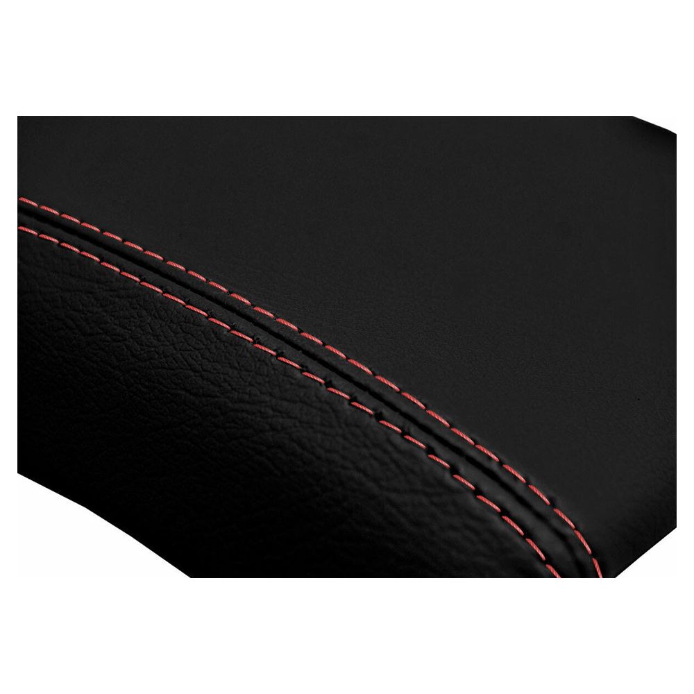 Center Console Lid Armrest Cover Leather For Nissan Xterra 2005-2015 Red Stitch