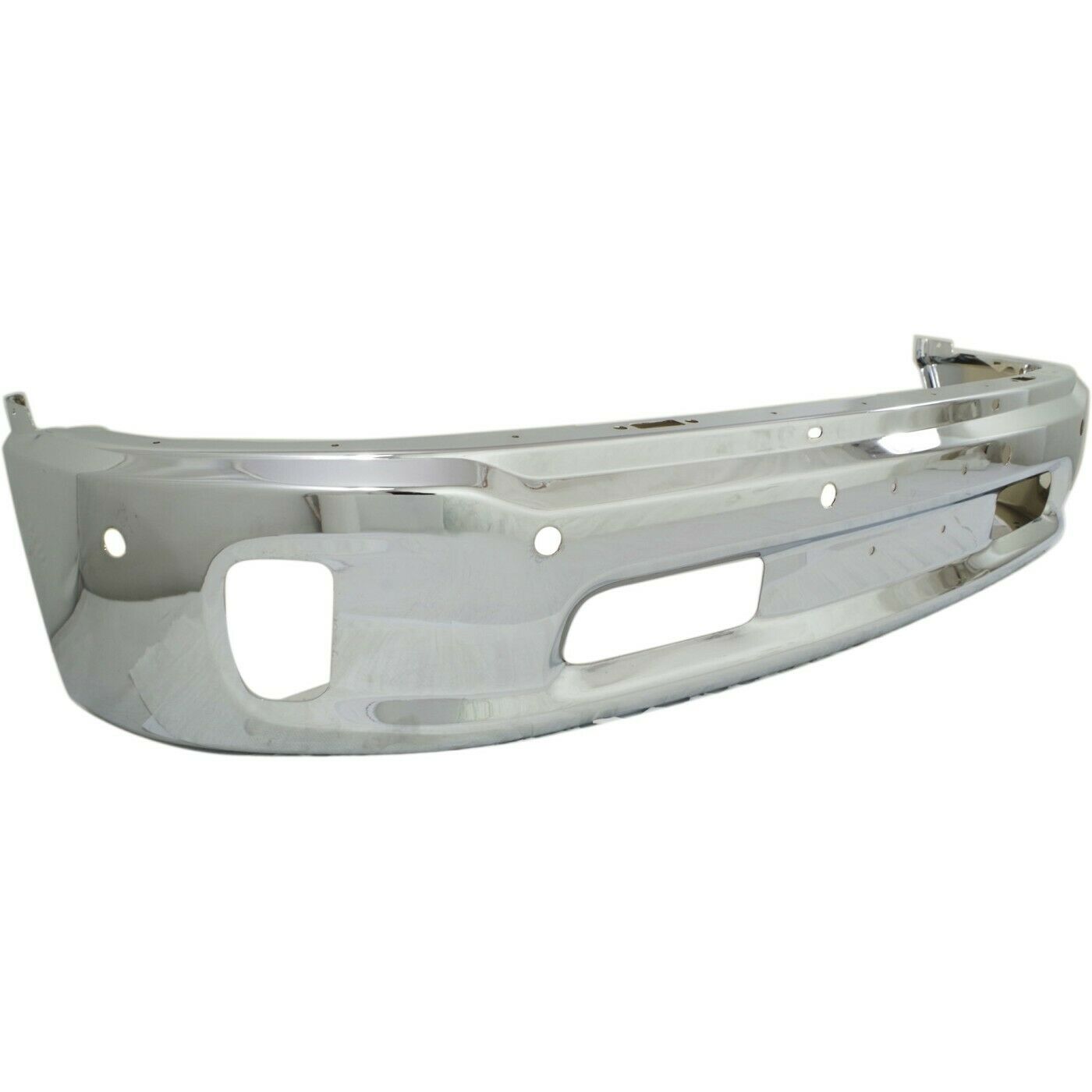 Chrome Steel Front Bumper Face Bar For 1500 1500 Classic W/ Fog & Park Ast