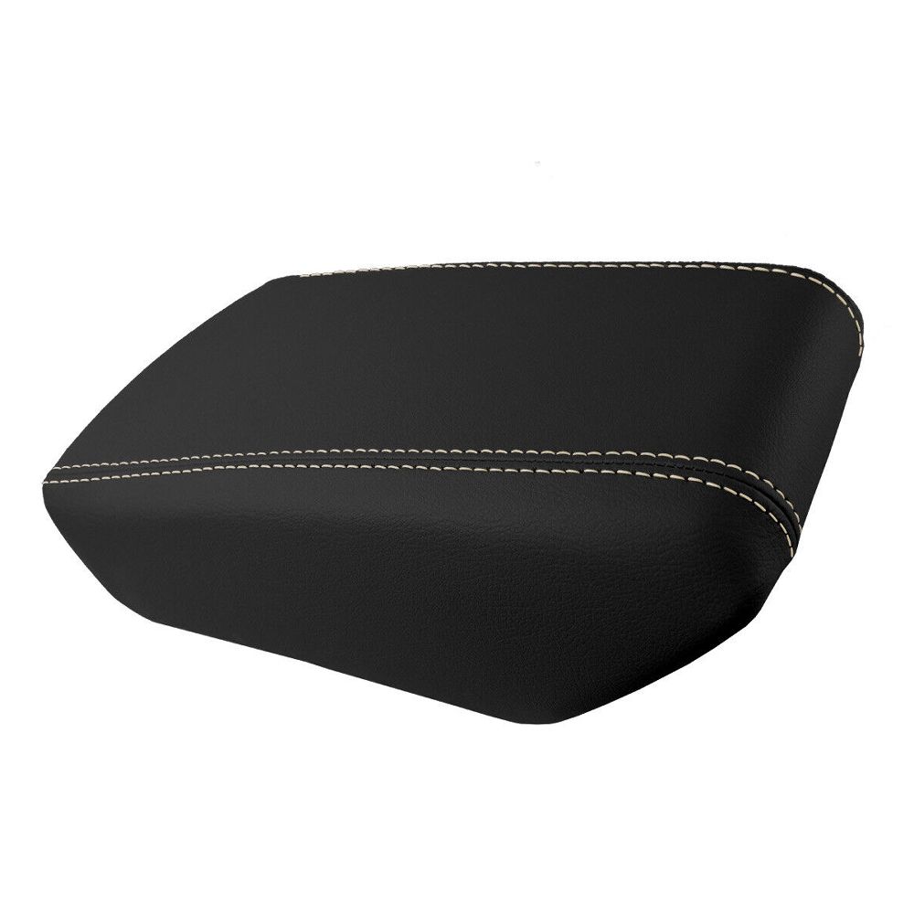 Console Lid Armrest Cover Leather For 2016-2019 Nissan Maxima Sedan Beige Stitch