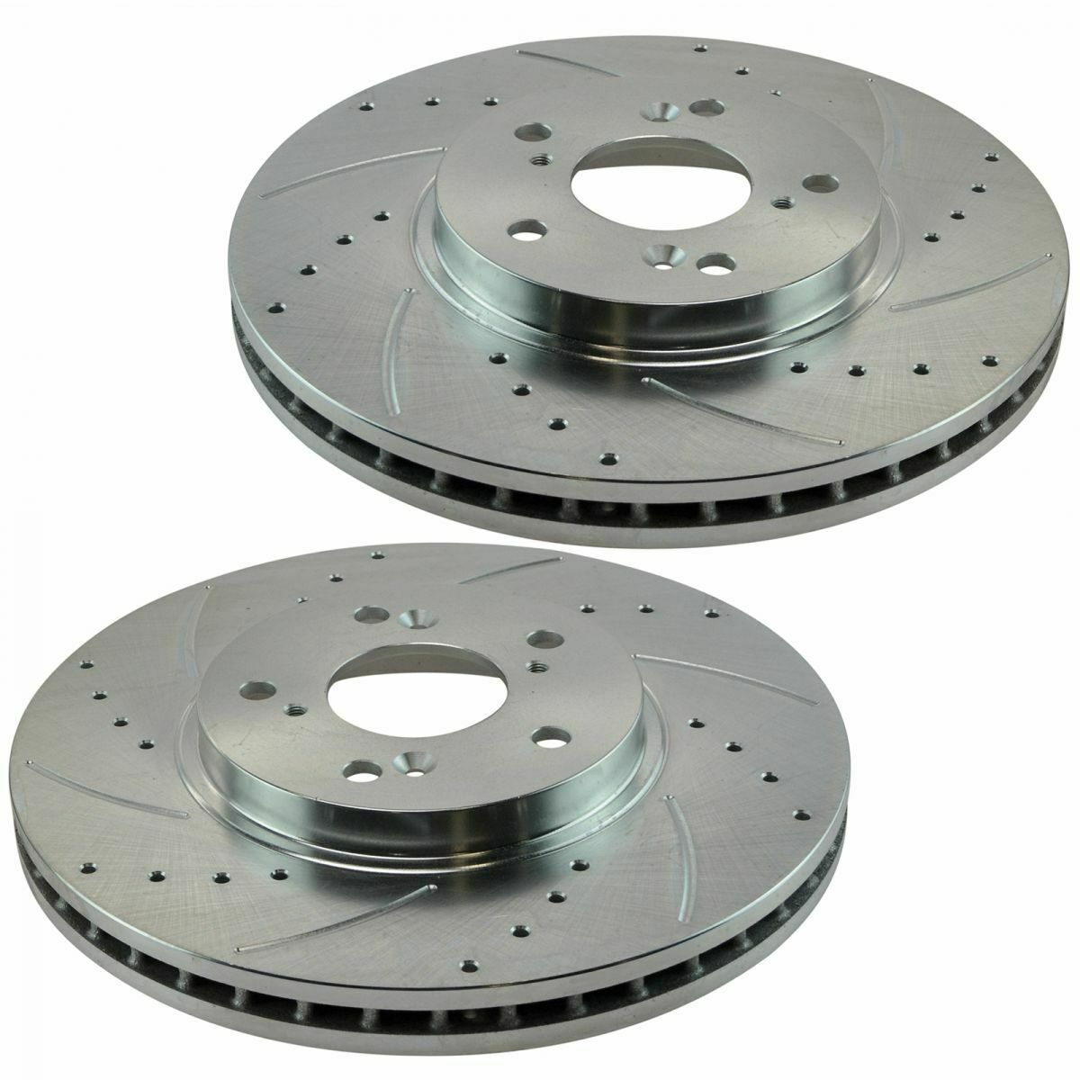 Brake Rotor Drilled Slotted & Metallic Pad Front & Rear Kit For Audi VW