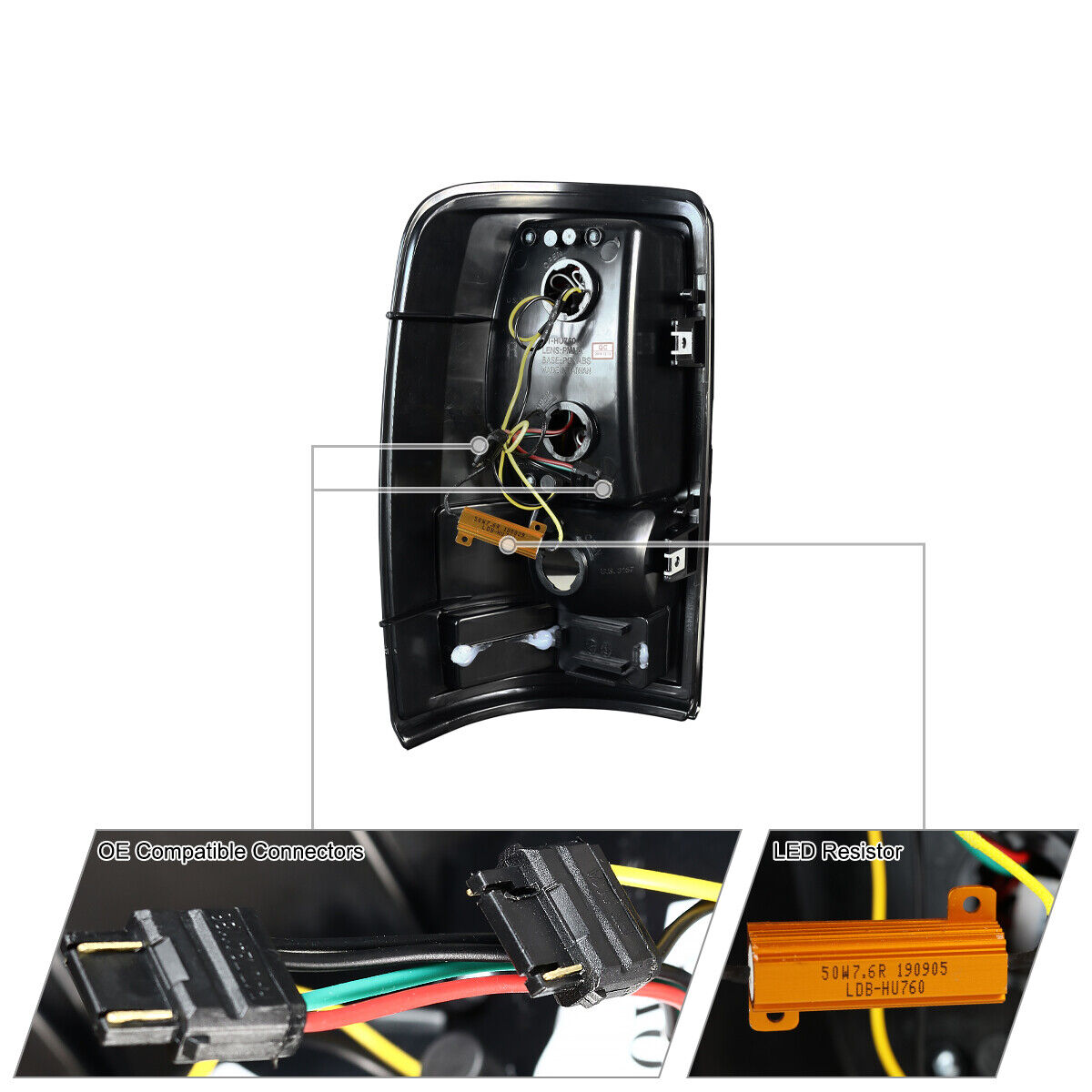 Black Tail Lights LED Bar