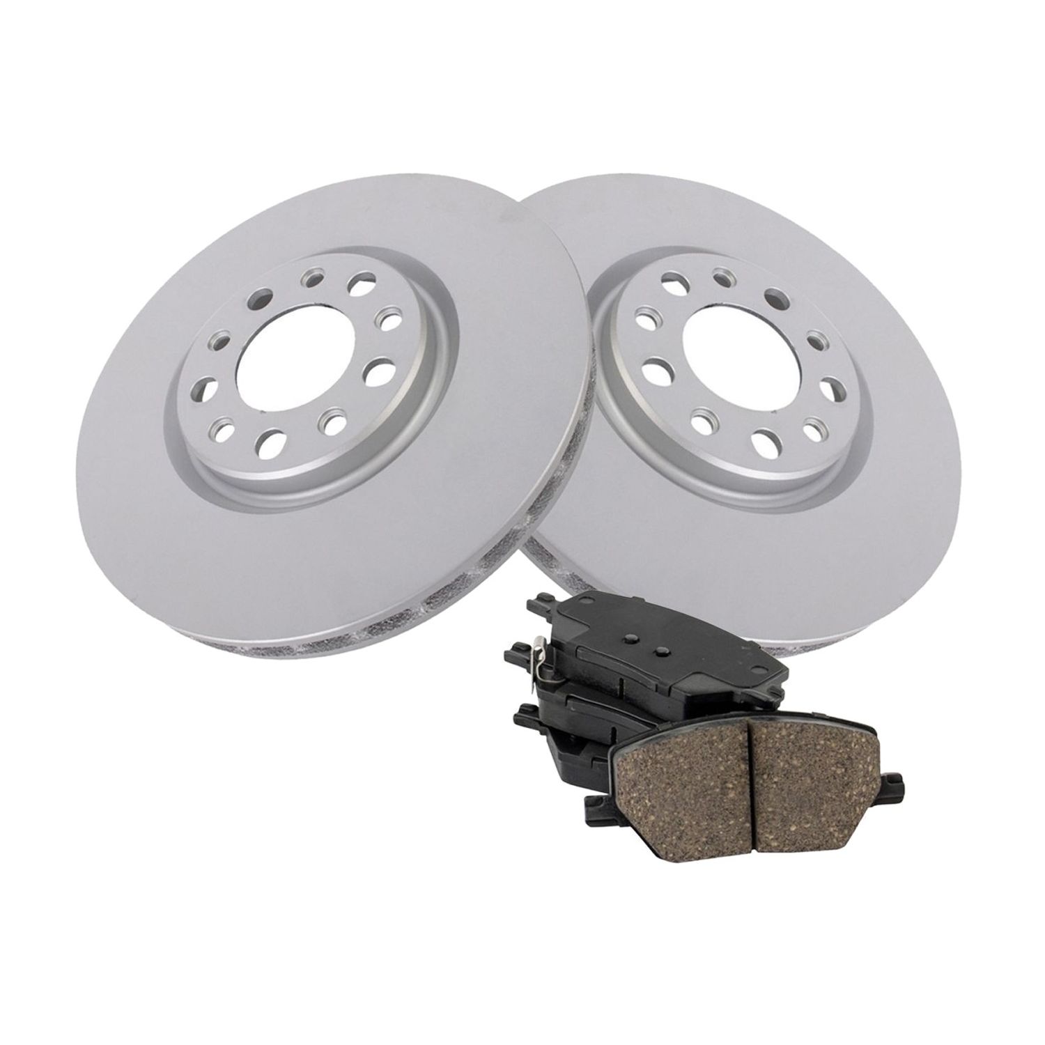 For 16-19 Fiat 500X Trekking Plus Front Ceramic Brake Pad & Coated Rotor Kit