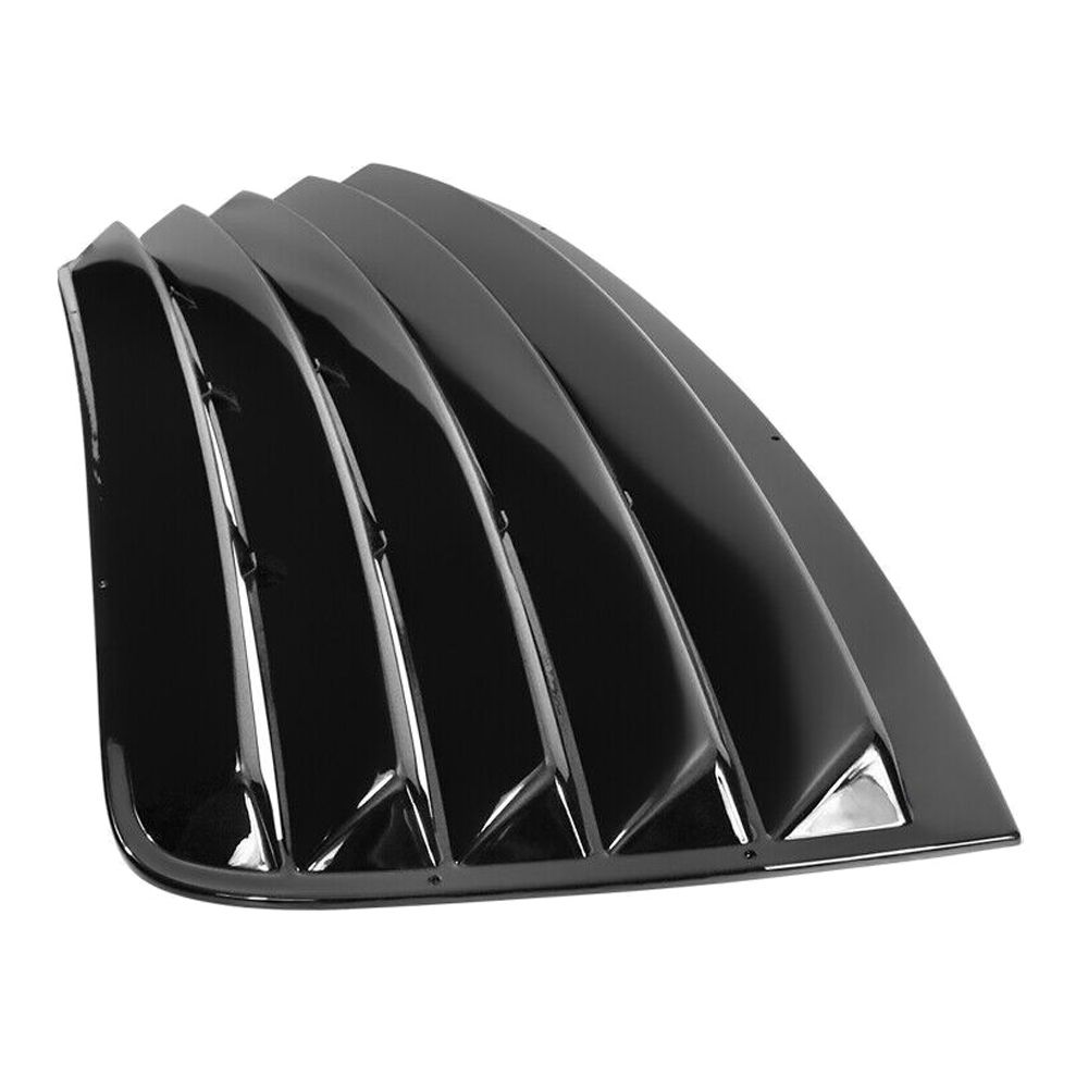 For 08-23 Dodge Challenger Gloss Black Rear Window Louver Rain Cover Shade ABS