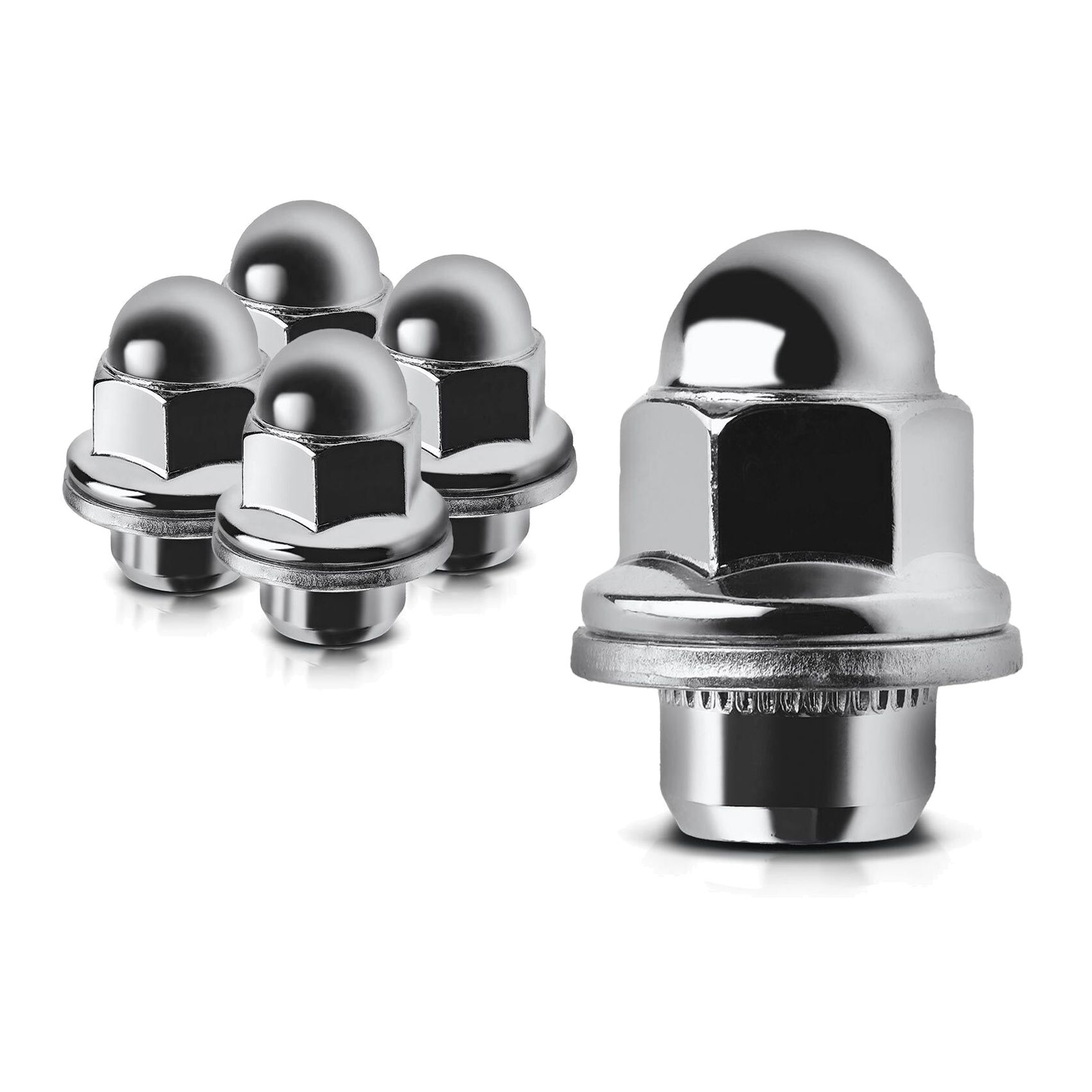 10 PCS - M12-1.5 Front / Rear Wheel Lug Nut For Dodge Chrysler Mitsubishi Lancer