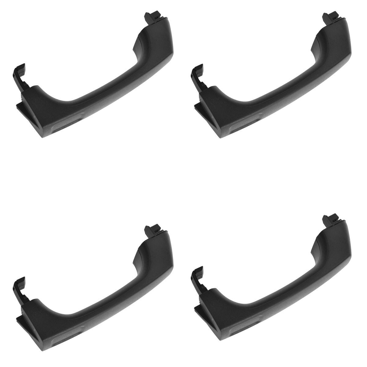 Door Handle Black Exterior Outside Front & Rear Set Of 4 For Hummer H3 H3T H3