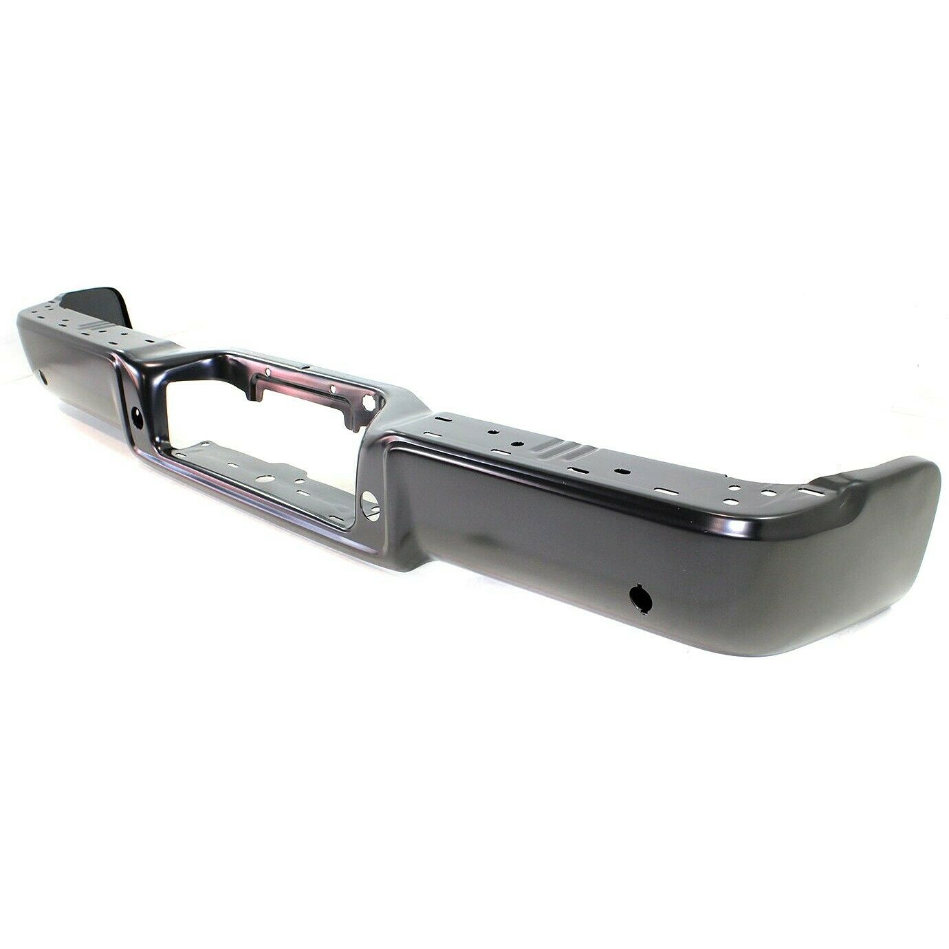 Step Bumper For 2006-2008 Ford Lincoln With Sensor Holes Powdercoated Black Rear