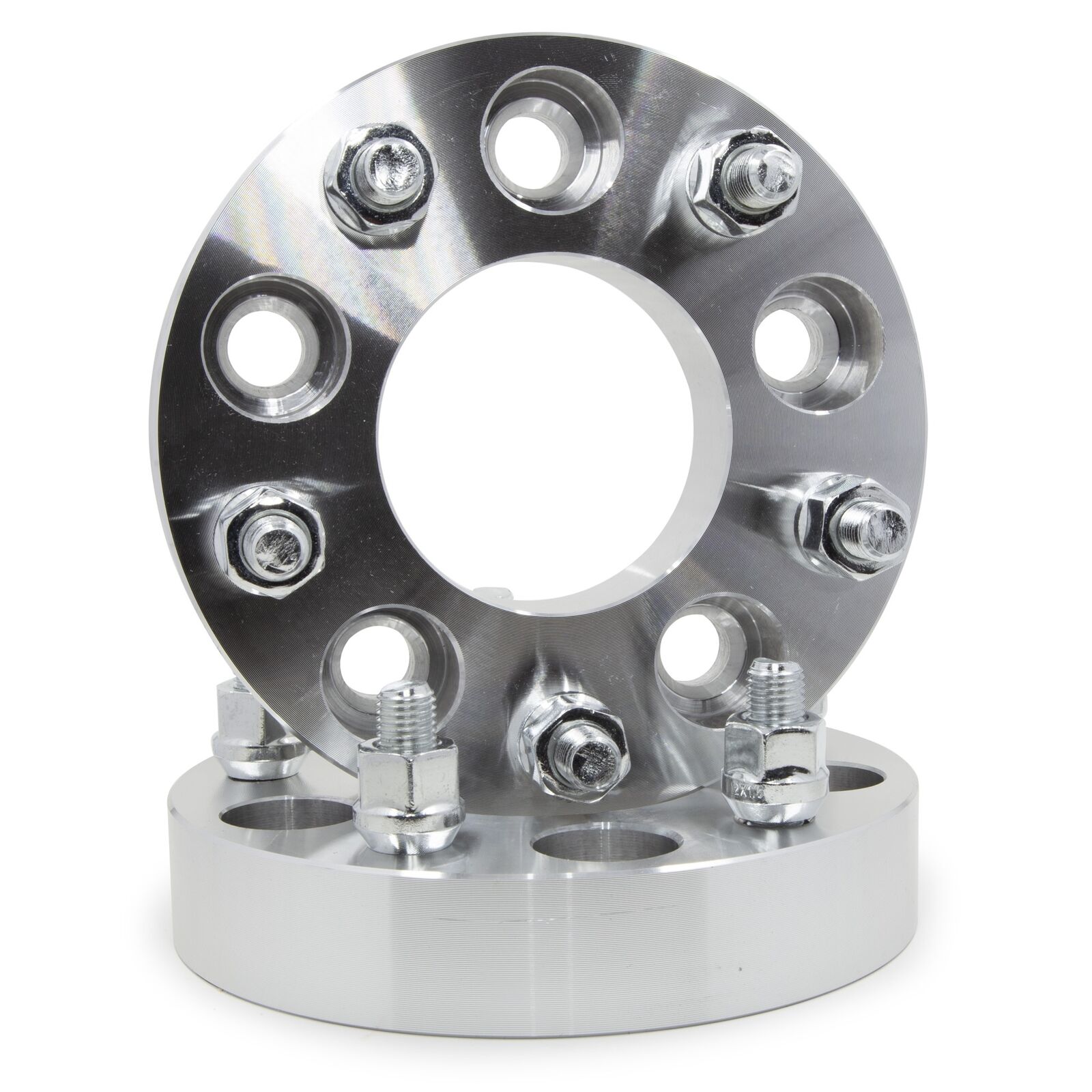 4 Wheel Spacers Converts 5x120 To 5x5 | 1.25" | 12x1.5 Studs | 5 Lug Adapters