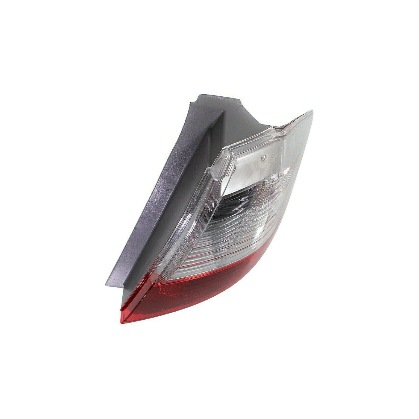 Halogen Tail Light Set For 09-14 Fit Hatchback Clear & Red Lens W/ Bulbs 2Pcs
