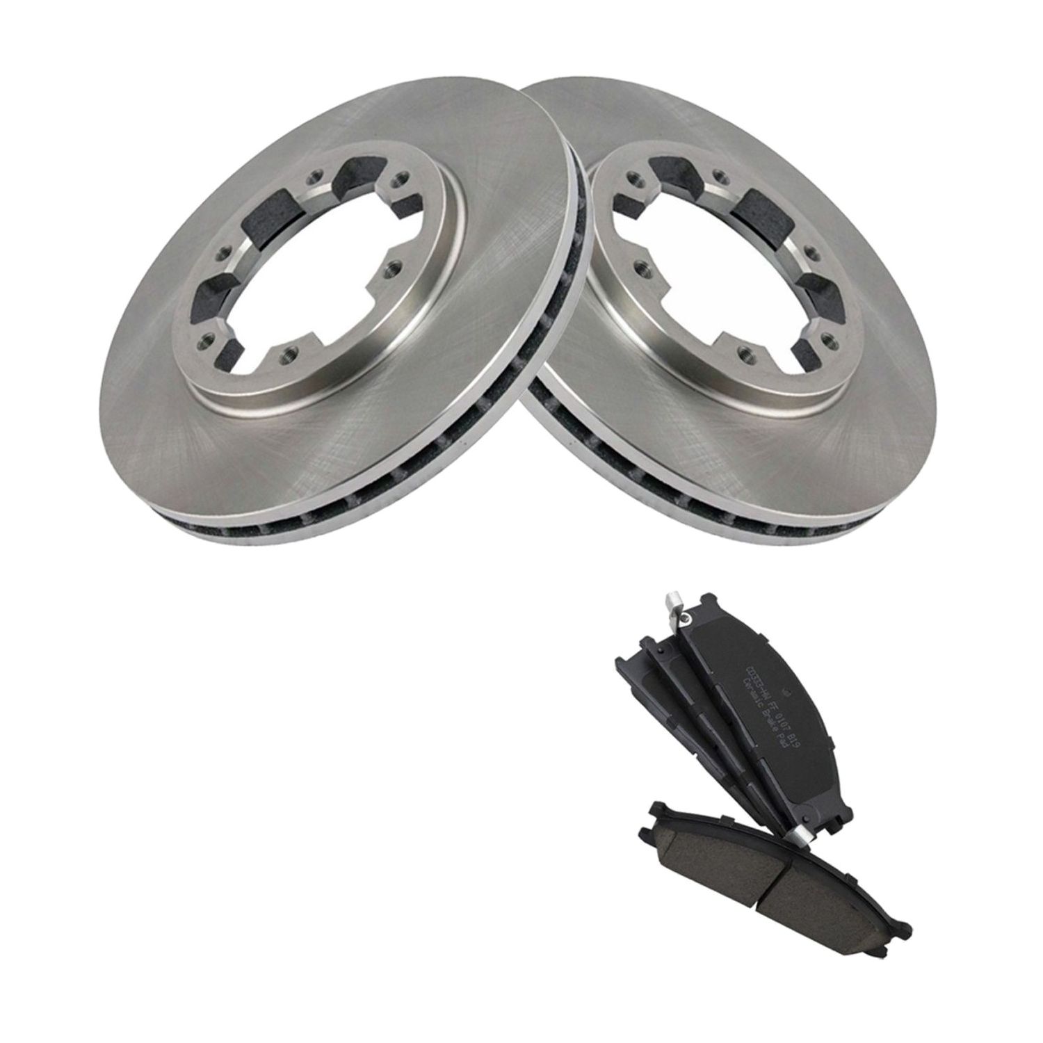 For 86-94 Nissan D21 Front Premium Posi Ceramic Disc Brake Pad & Rotor Kit W/