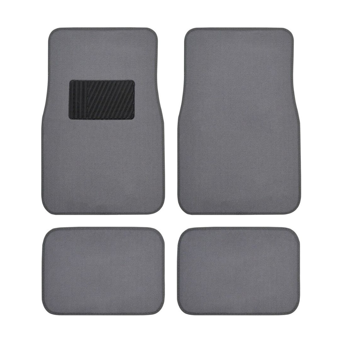 Auto Floor Mats For 95-17 A6 Car Carpet W/Heelpad Medium Gray Set Front & Rear