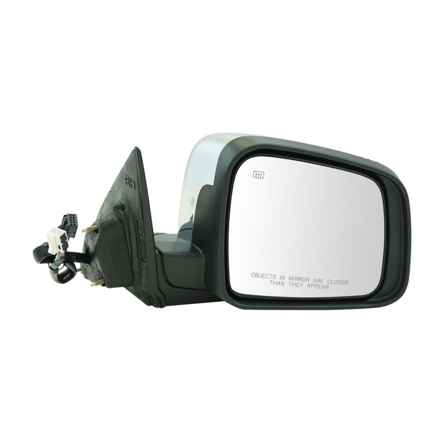 Mirror Power Heated Signal Memory Chrome Passenger Side Right For Durango