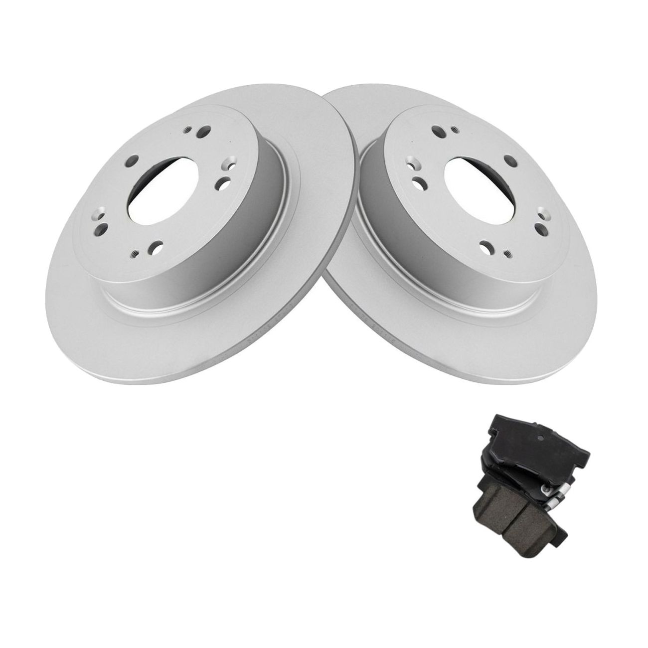 For 16-19 Acura ILX Sedan Rear Ceramic Disc Brake Pads & G-Coated Rotors Kit
