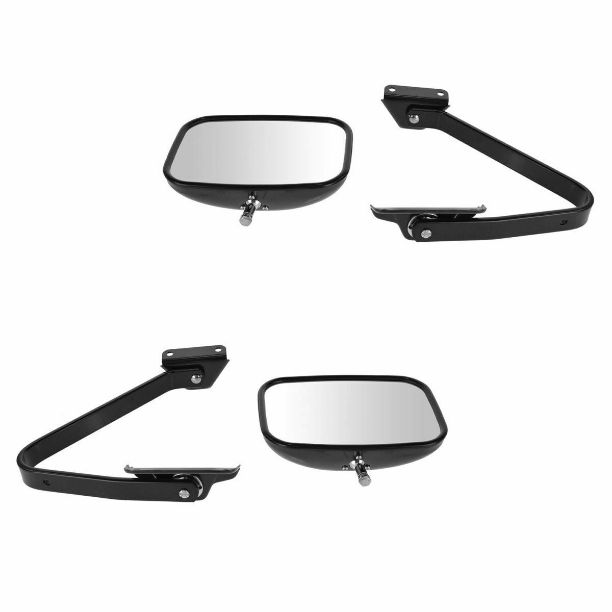 Mirrors Manual Swing Lock 5" X 8" Black LH RH Pair For 1980-1997 Ford