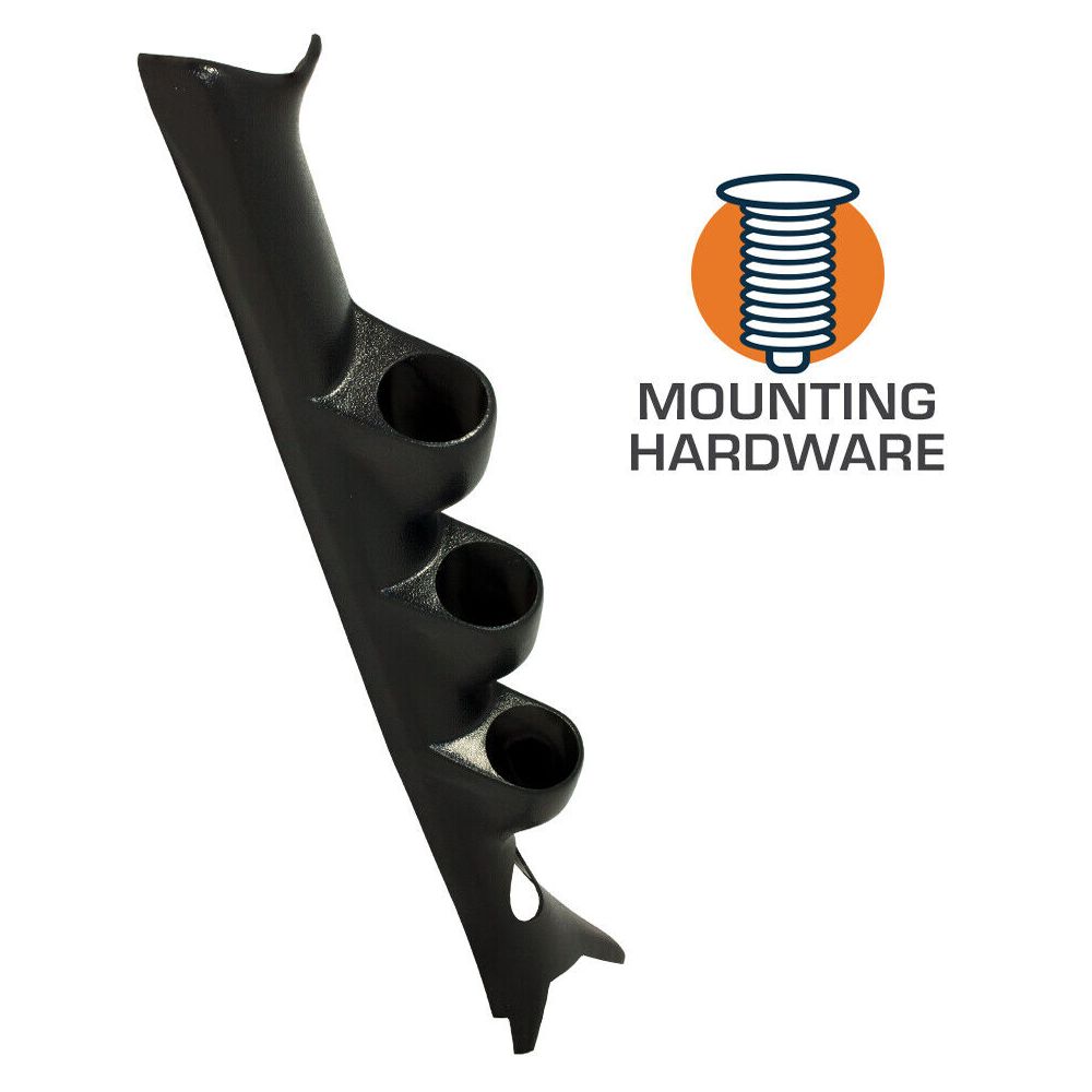 Black Triple Gauge 52mm Pillar For 2002-2007 Nissan Sentra Sedan