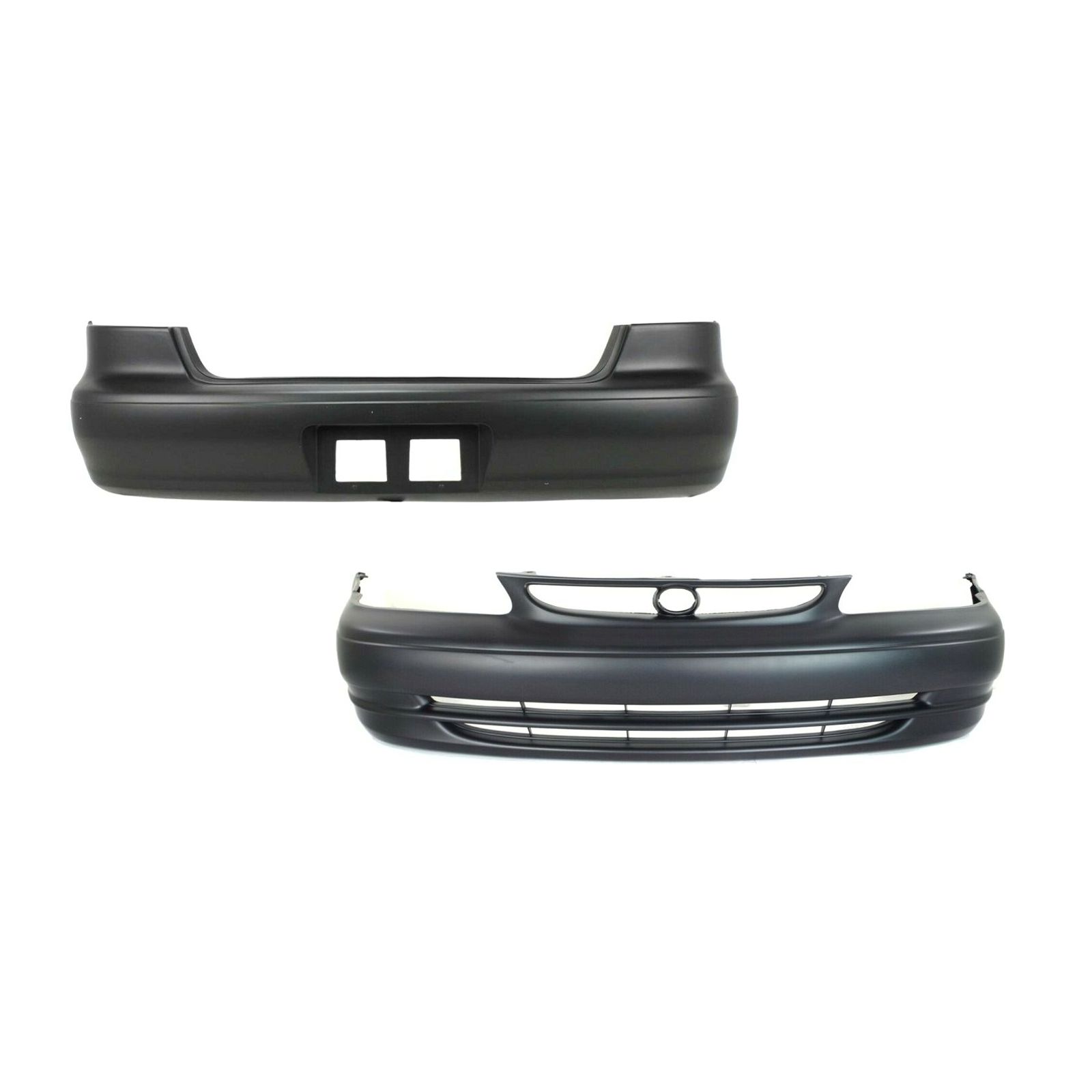 Set Of 2 Bumper Covers Facials Front Rear Pair For 1998-2000 Toyota Corolla