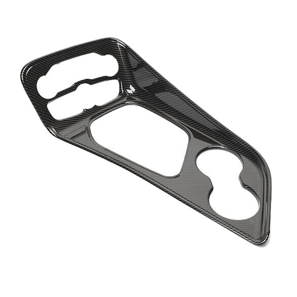 Interior Center Gear Shift Panel Trim Bezel 15+ Carbon Fibe
