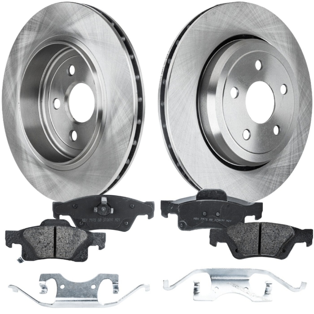 Brake Disc Brake Pad For Dodge 17-20 Durango Rear Solid 2-Wheel Set