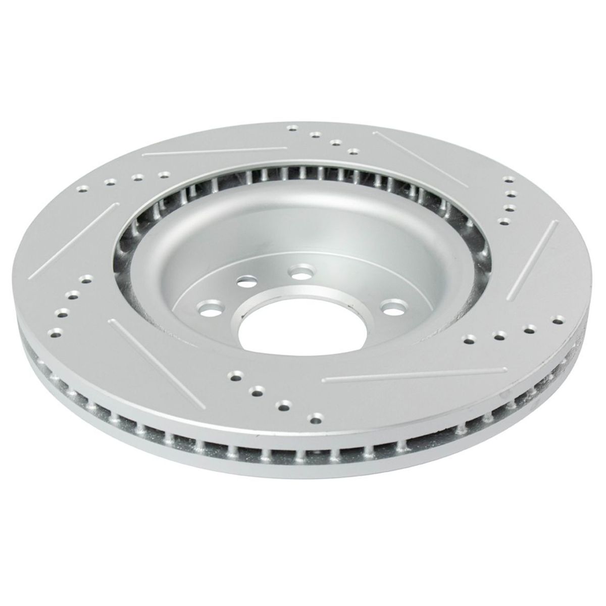 Brake Rotor Drilled & Slotted Coated Front Pair For 05-09 LR3 Sport Utility SUV