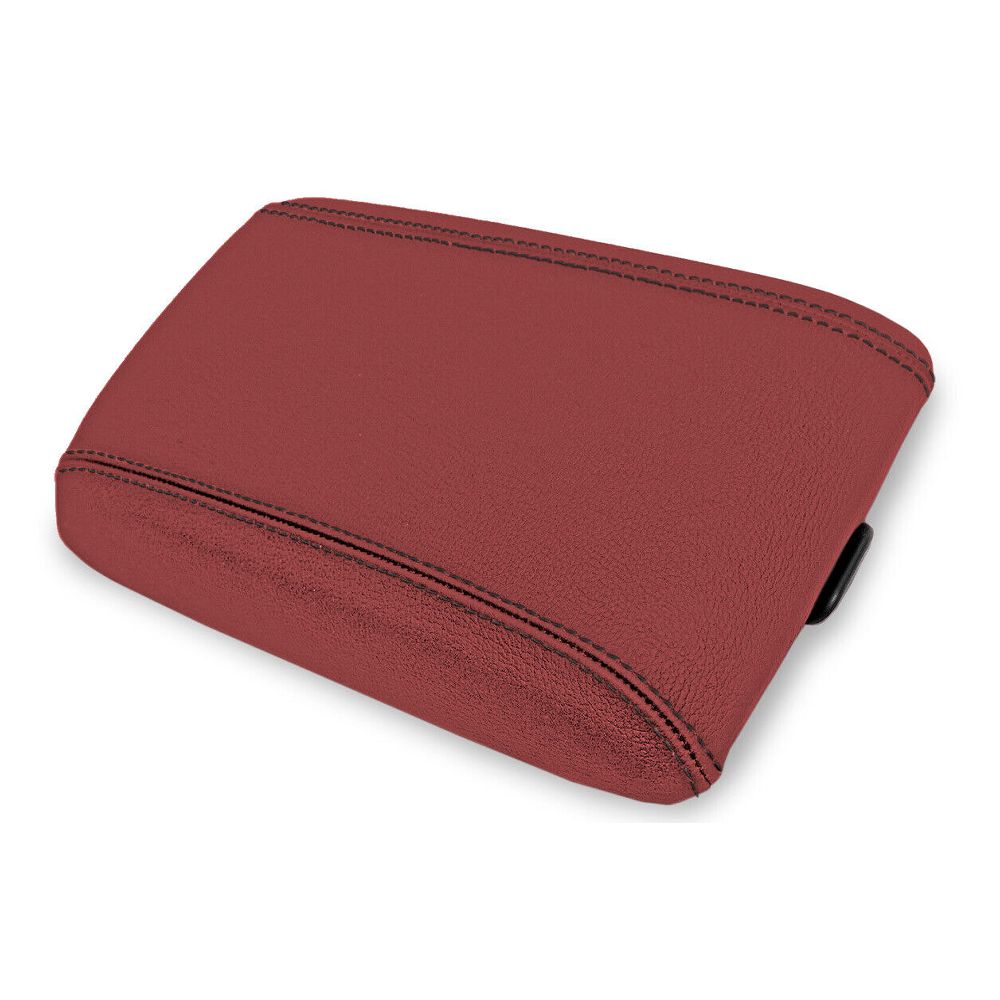 Console Lid Armrest Cover Leather For 2004-2006 GTO Base Coupe Red Black Stitch