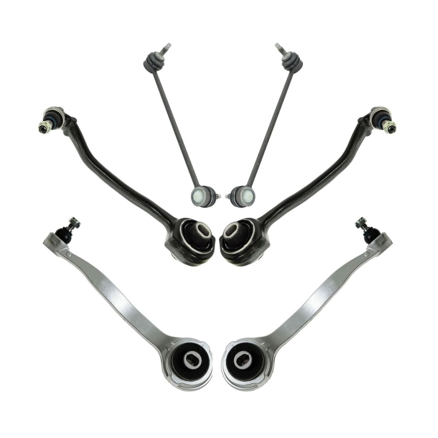 Front Control Arm Sway Bar Kit Set Of 6 For Mercedes Benz MB C CLK Class RWD
