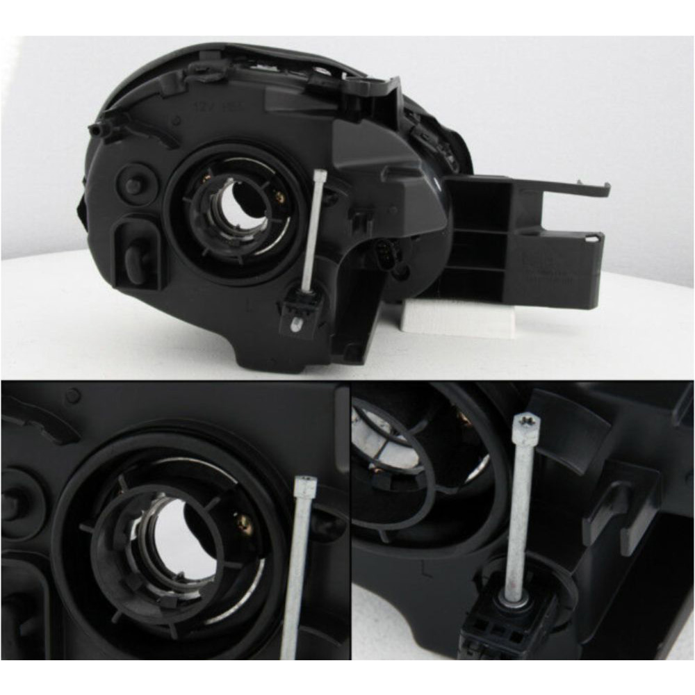 For 2003-2005 Dodge Neon Black Bezel Replacement Headlights Headlamps Left+Right