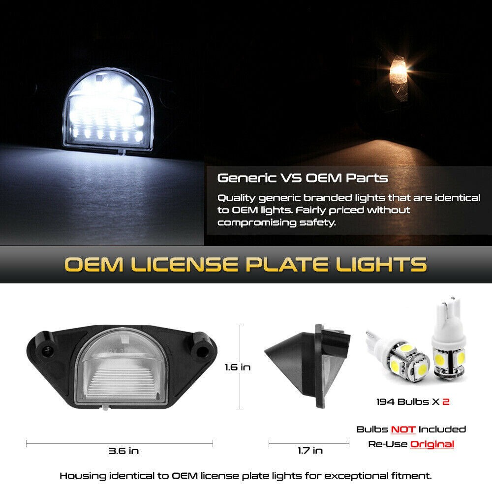 OE-STYLE License Plate Light LED Lamps Models