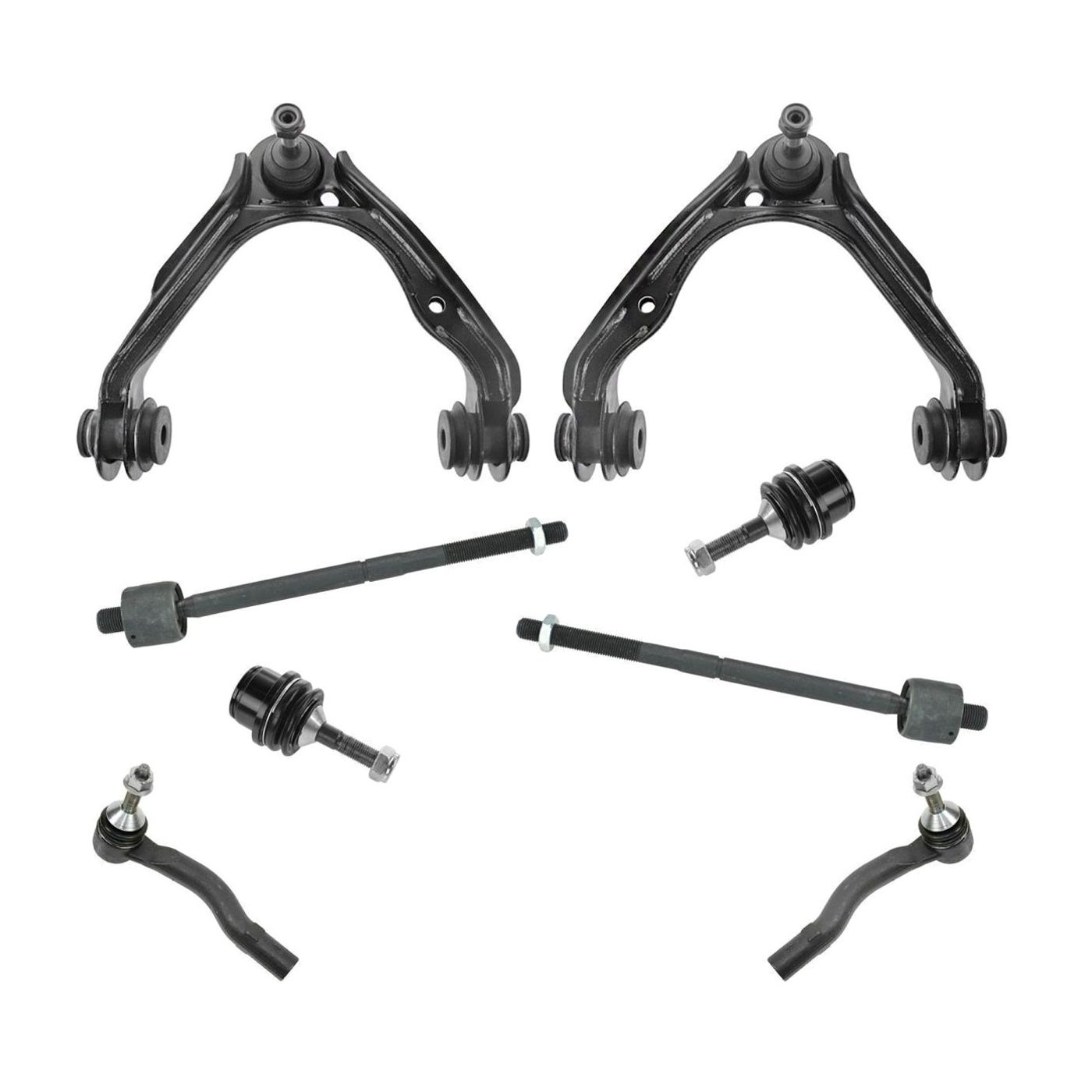 8pc Steering & Suspension Kit Set Control Arms Ball Joints Tie Rod Ends
