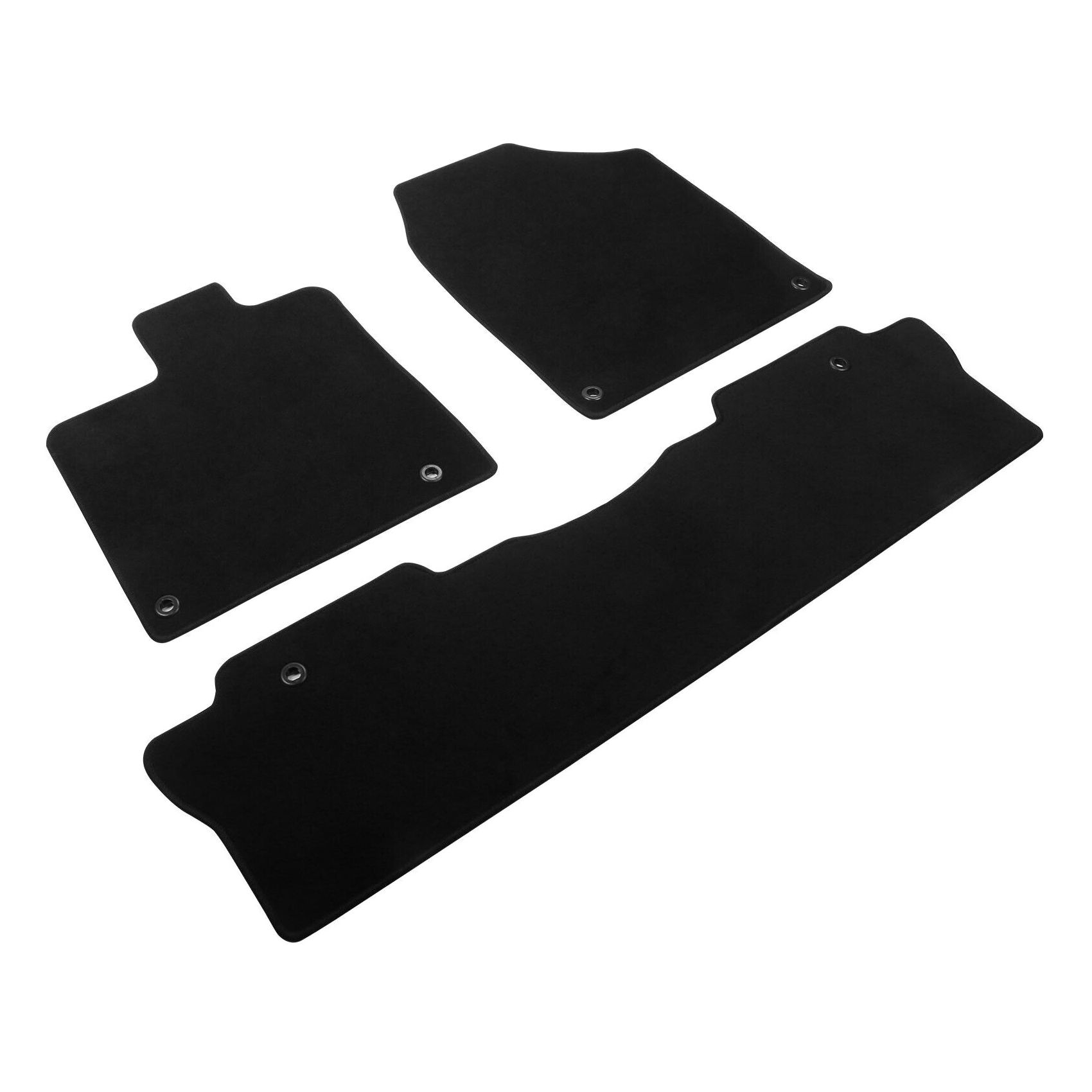 For 2017-2023 Honda Ridgeline EX-L Front Rear Floor Mat Carpet Nylon 3PCS Black