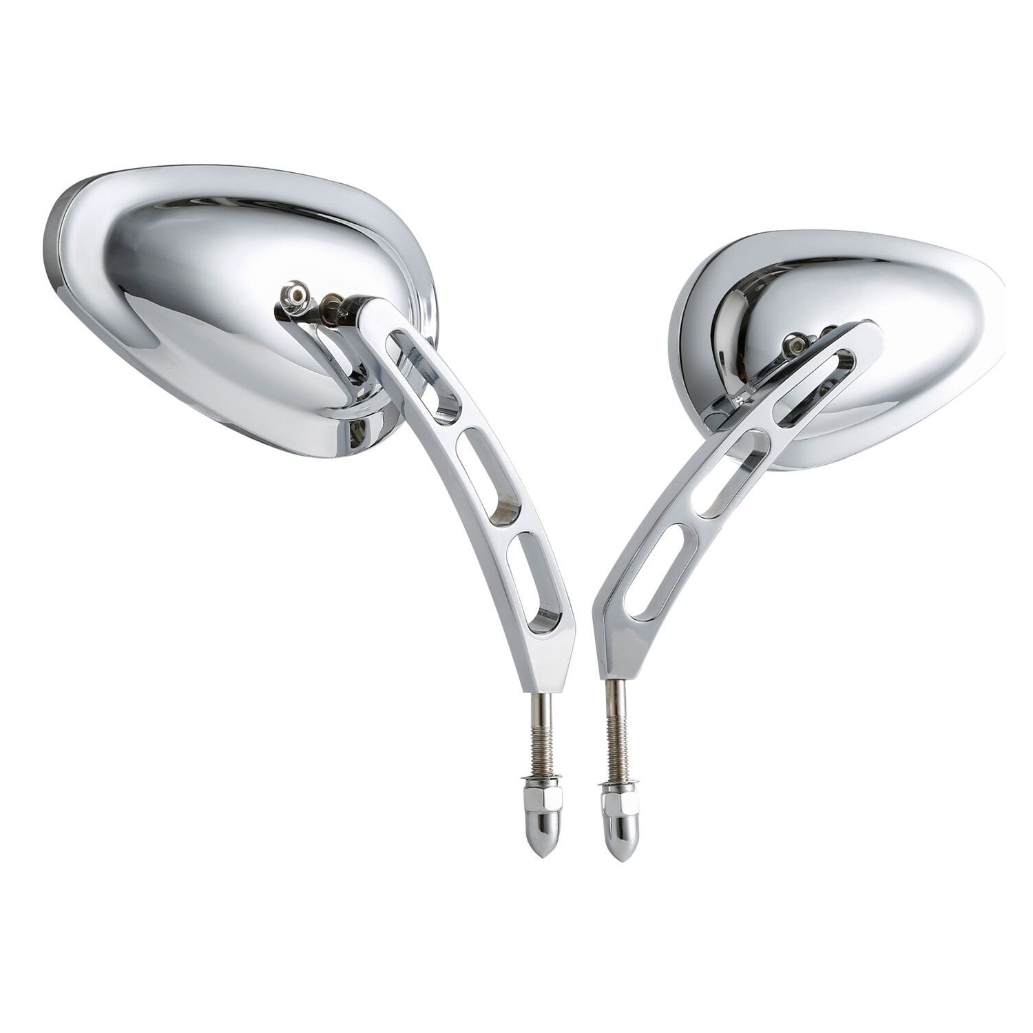 Chrome Rear-View Mirrors For 2015-2016 Harley-Davidson Electra Glide Low Road