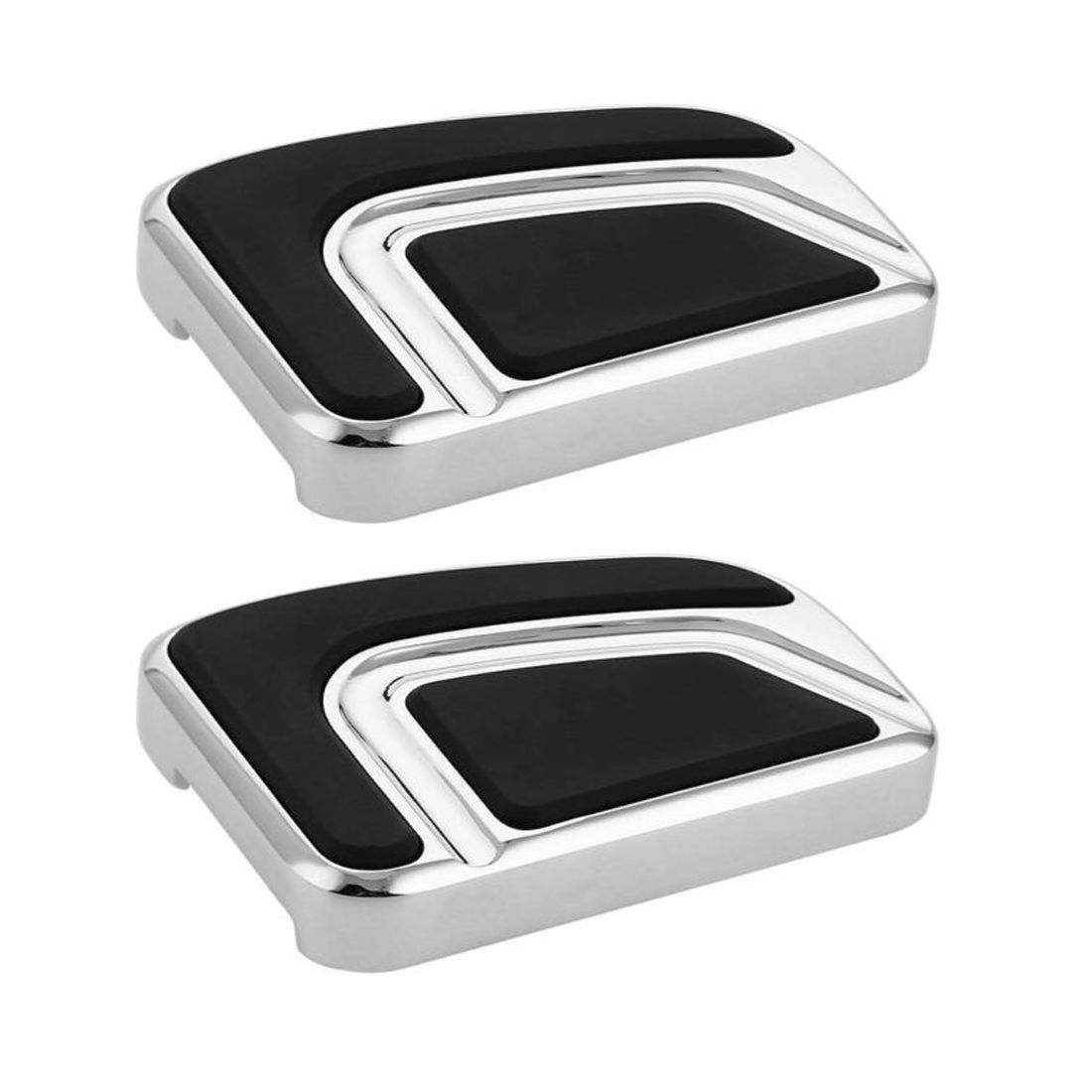 2 Sets Of - Chrome Large Brake Pedal For 1996-2017 Harley-Davidson Road