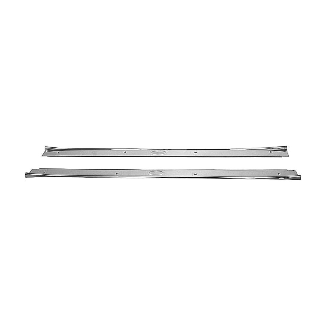 For 1964-1967 Skylark U/K Door Sill Scuff Plates Stainless W/o Ribbing-Pair