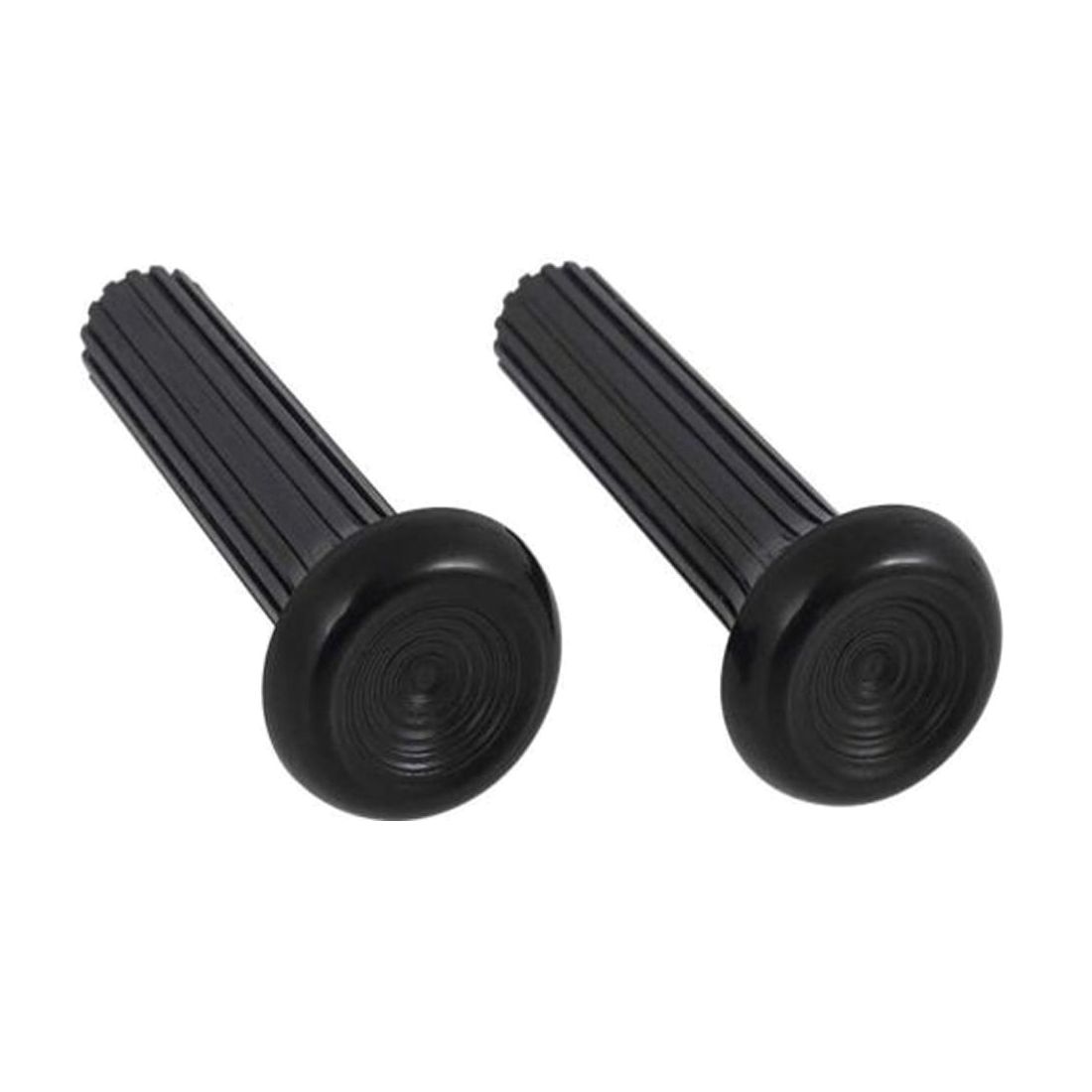 Black Ribbed Plastic Door Lock Knob Set 1968-1970 Buick Chevy Olds Pontiac
