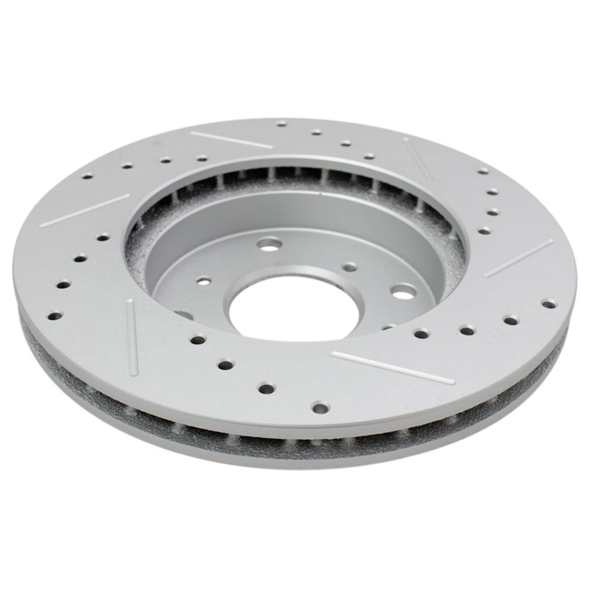 Front Performance Drilled & Slotted Brake Rotor & Posi Ceramic Pad Set