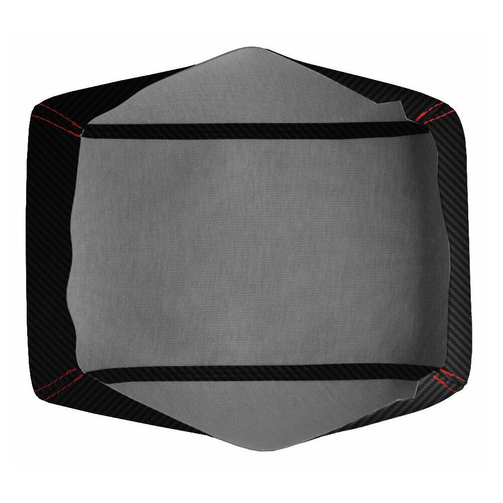 Console Lid Armrest Cover Carbon Fiber For Dodge Charger 2008-2010 Red Stitch