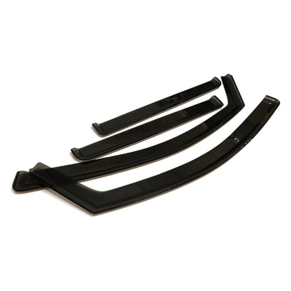 IN-CHANNEL Smoke Window Visor Sun Vent Guard For Nissan 2004-2015 Titan Crew Cab