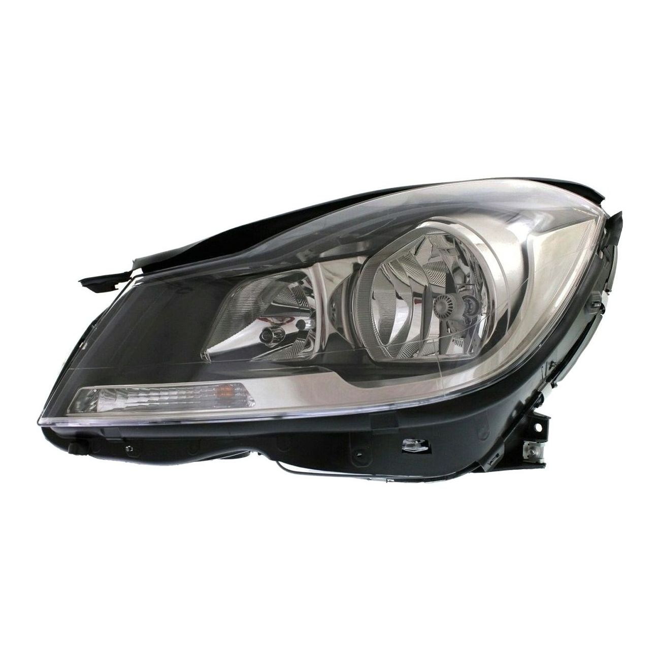 Headlight For 12-15 C250 12-15 C350 12-15 C63 AMG Left Black Housing With Bulb