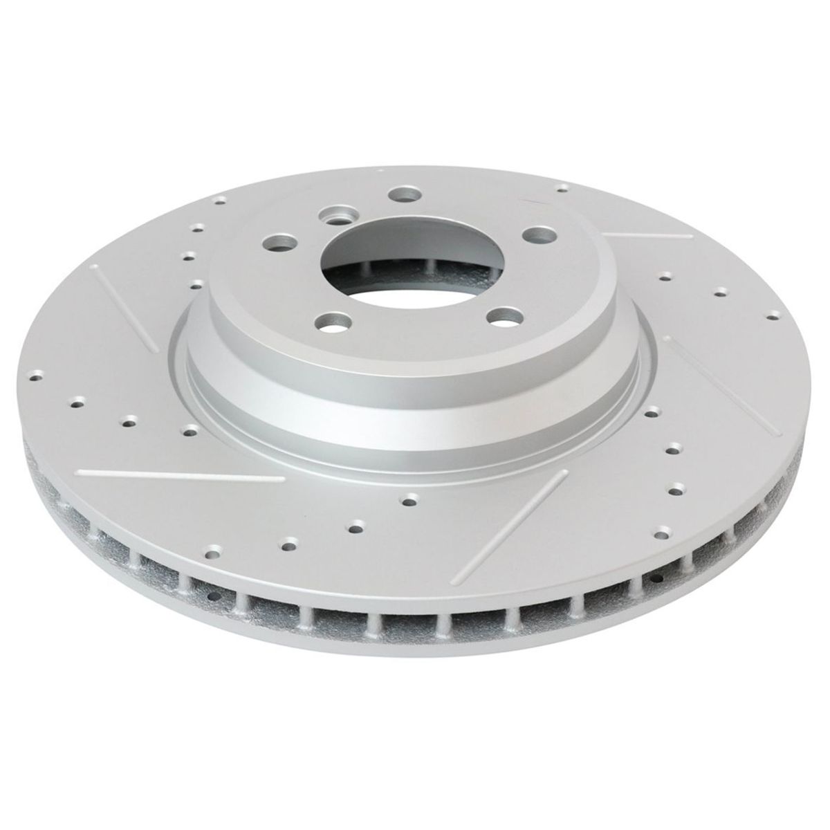 For 13-15 X1 Front Ceramic Brake Pad & Performance Drilled Slotted Coated Rotor