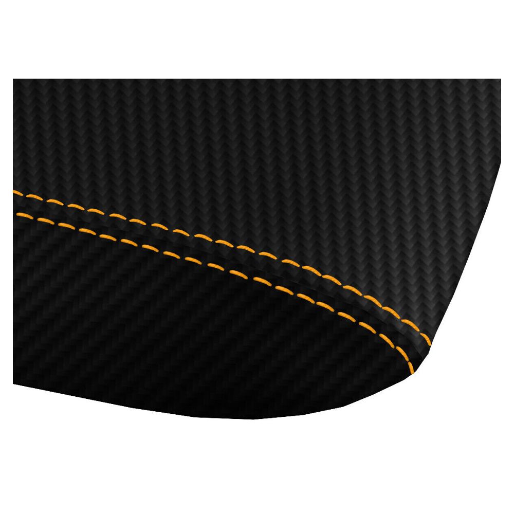 Console Lid Cover Carbon Fiber For Mitsubishi Eclipse 1995-1999 Orange Stitch
