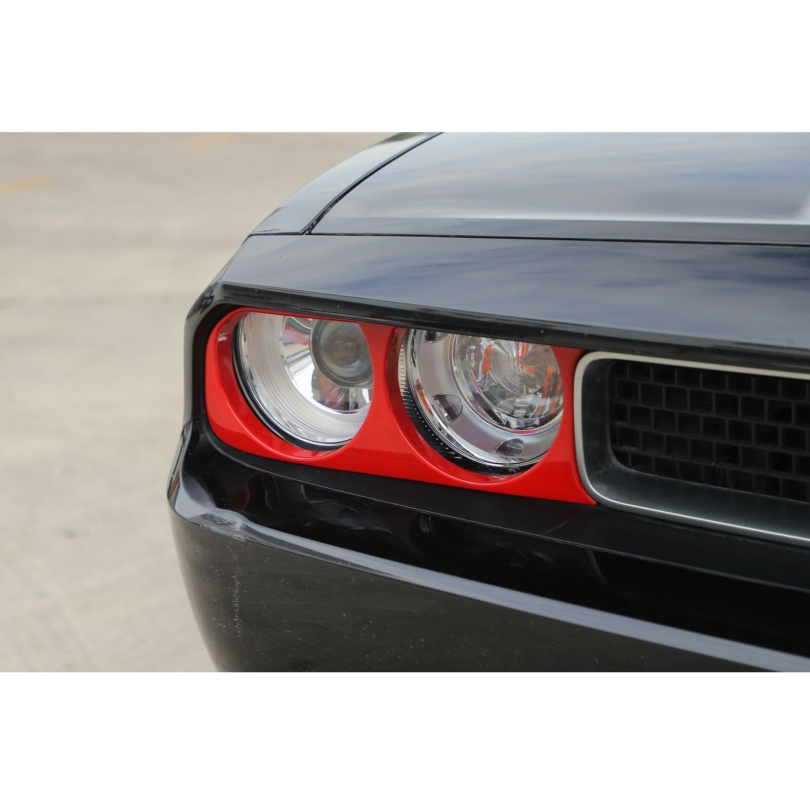 2x Front Headlight Lamp Trim Cover Bezels Red
